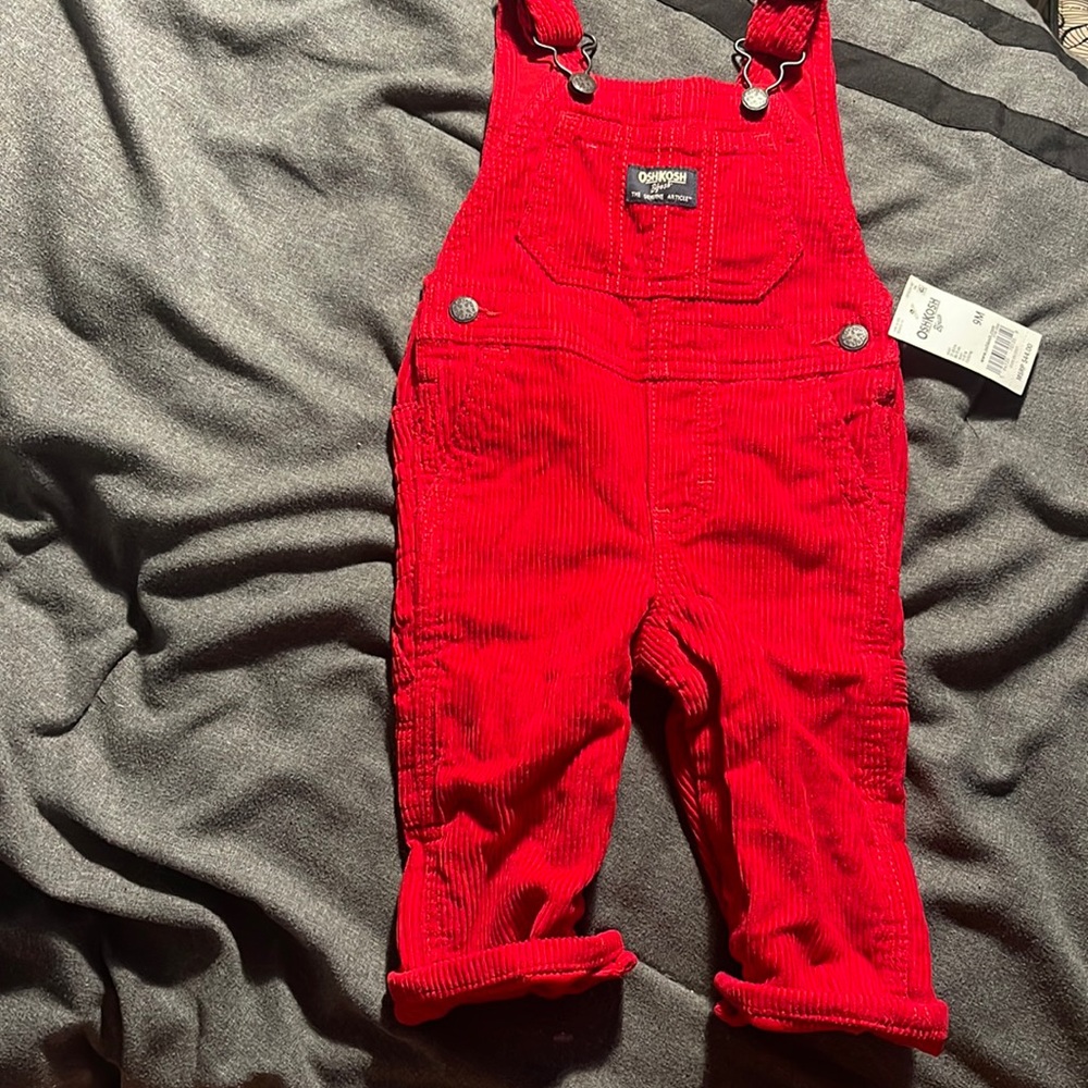 Red overall 9 month, Oshkosh B’gosh